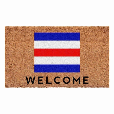 Calloway Mills Personalized Door Mat, Blue, Red, White, Black, Natural, 24 in W x 48 in L 108122448C